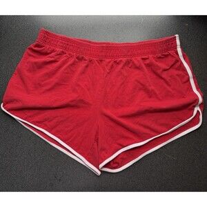 Women's Athletic Red Running Gym Shorts XL Life Guard Retro Shorty  Summer